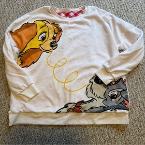 NWOT Box Lunch - Lady & The Tramp Reversible Sweatshirt. Disney Characters